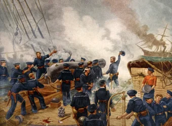 Kearsage versenkt die Alabama, 19. Juni 1864